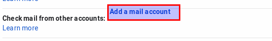 Add a mail account - interfața Gmail