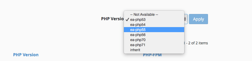 Versiuni PHP