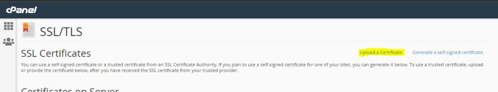 Certifical SSL cPanel